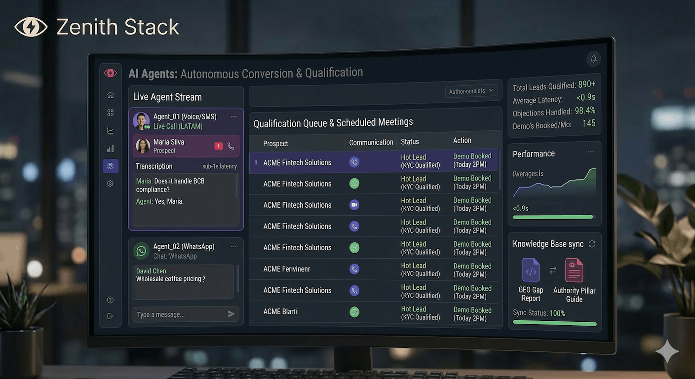 Zenith AI Sales Agents Dashboard